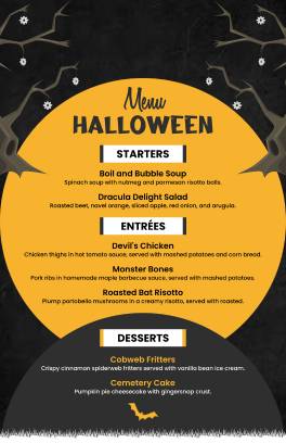 Moon Halloween Menu Template