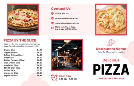 Pizza Trifold Menu Template