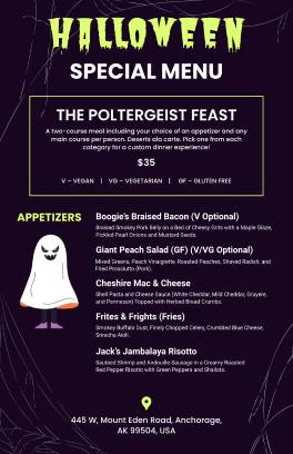 Special Halloween Menu Template
