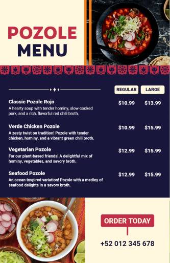Pozale Food Menu Template