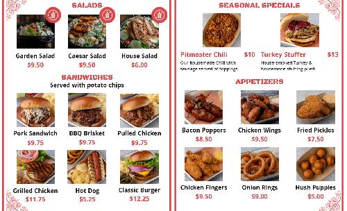 BBQ Online Menu Template