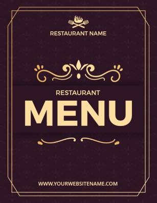 Restaurant Food Menu Template
