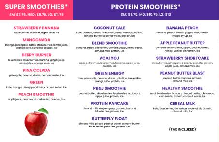 Juice Trifold Menu Template