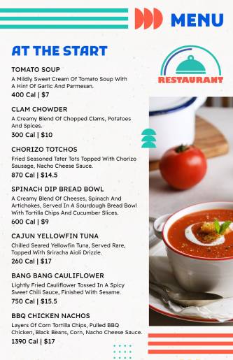 Starter Food Menu Template