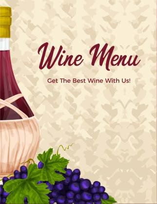 Cute Wine Menu Template