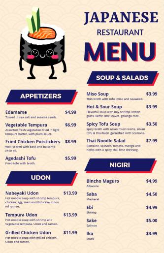 Delicious Food Menu Template