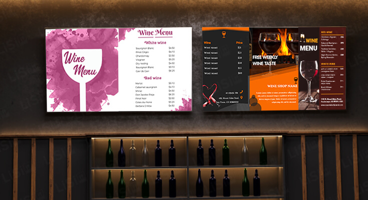 Wine Digital Menu Template
