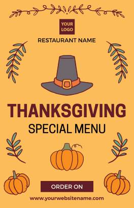 Thanksgiving Menu Template