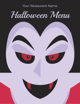 Restaurant Halloween Menu Template
