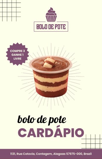 beige minimal bolos menu design template