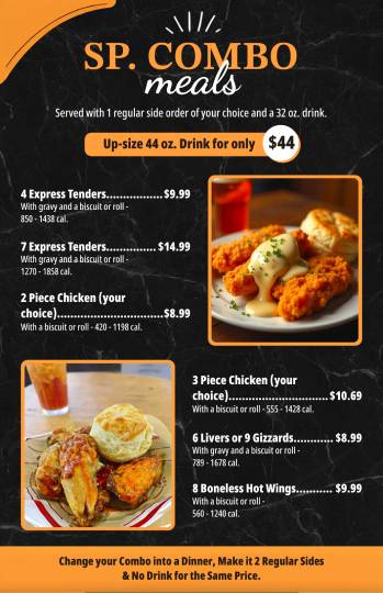 deep black special combo menu design template