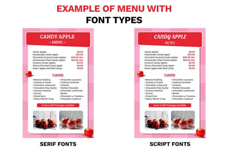 Effective Colors and Typography for Menu Design | Lisi Menu