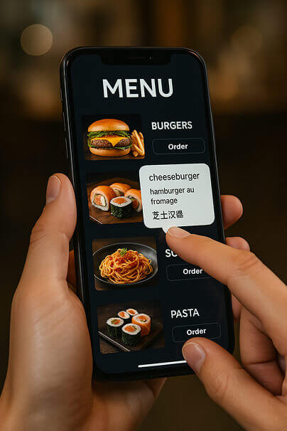 Multilingual Pop-Up Menu