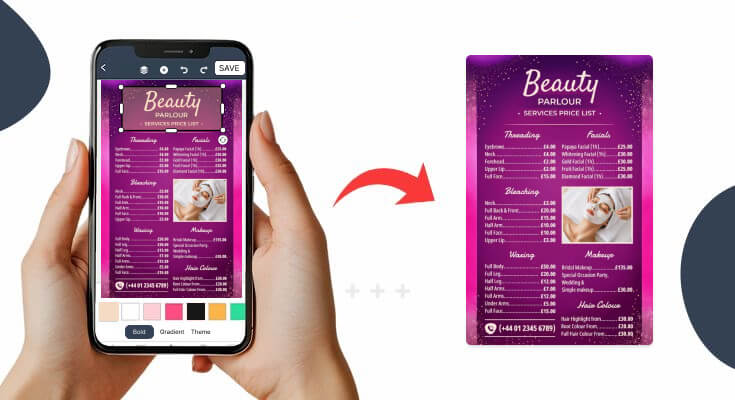 how to make a price list menu thumbnail