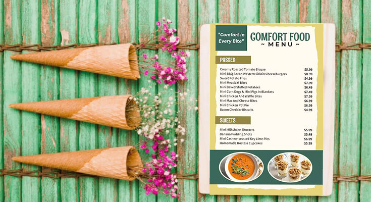 American Comfort Food Menu