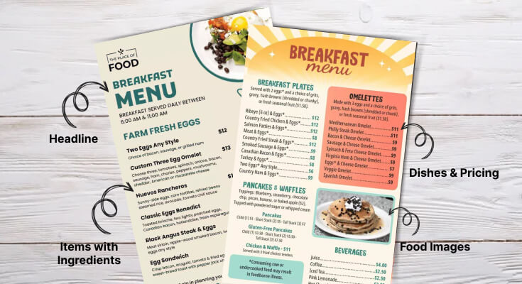 Essential Elements for Breakfast Menu Design