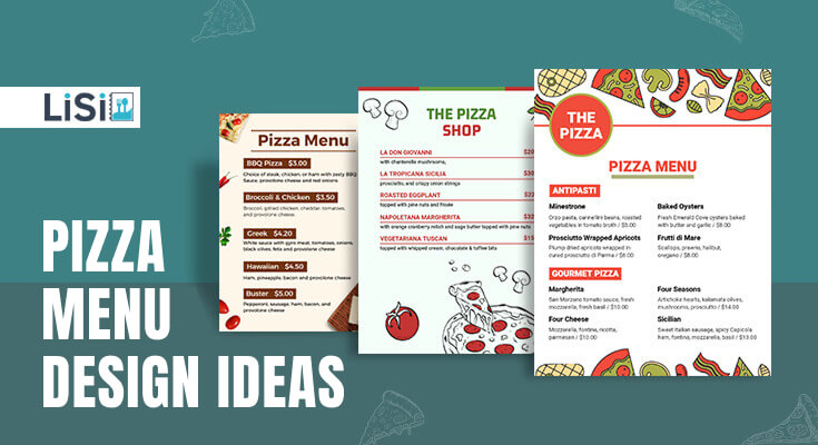 Pizza menu design ideas and examples
