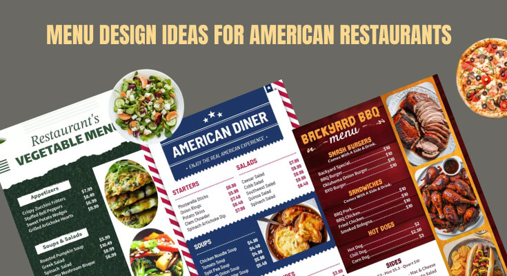 menu design ideas for American restaurants